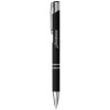 Stylo bille rétractable doux au toucher Moneta (encre noire)