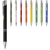 Stylo bille rétractable doux au toucher Moneta (encre noire)