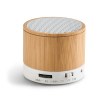 GLASHOW. Haut parleur portatif en bambou avec microphone