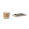 GLASHOW. Haut parleur portatif en bambou avec microphone