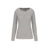 T-shirt col rond manches longues femme