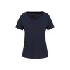 T-shirt Bio col à bords francs manches courtes femme