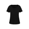 T-shirt Bio col à bords francs manches courtes femme