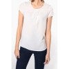 Blouse crêpe manches courtes femme