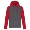Veste molleton zippée capuche bicolore unisexe