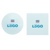 Sticker de sol brillant ROND/CARRE blanc - 100x100cm