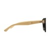 Lunettes de soleil tendances, avec une monture ronde noire matte, des branches en bambou, des verres noirs qui assurent une protection UV 400 (selon les normes européennes)
