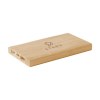 Batterie externe compacte, en bambou naturel certifié FSC 100%, avec une batterie lithium-polymère intégrée (4000 mAh)