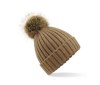 Bonnet grosse maille pop pom