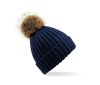 Bonnet grosse maille pop pom