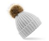 Bonnet grosse maille pop pom