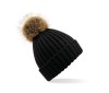 Bonnet grosse maille pop pom