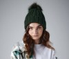 Bonnet verbier grosse maille pop pom