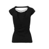 Tee-shirt femme dos lacéré