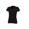 Tee-shirt stretch col v femme