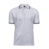 Polo homme col et manches contrastés