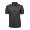 Polo homme col et manches contrastés