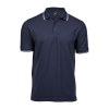 Polo homme col et manches contrastés
