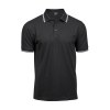 Polo homme col et manches contrastés