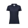 Polo stretch col v femme bio
