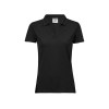 Polo stretch col v femme bio