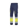 Pantalon multipoches bicolore haute visibilité