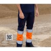 Pantalon multipoches bicolore haute visibilité