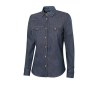 Chemise stretch en denim femme
