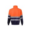 Sweat col zippé haute visibilité