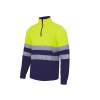 Sweat col zippé haute visibilité