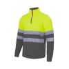 Sweat col zippé haute visibilité