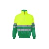 Sweat col zippé haute visibilité