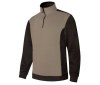 Sweat bicolore col zippé
