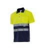 Polo bicolore manches courtes haute visibilité
