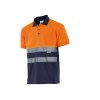 Polo bicolore manches courtes haute visibilité