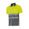 Polo bicolore manches courtes haute visibilité
