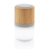 Enceinte 3W en bambou avec lumière d'ambiance