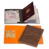 Etui passeport en cuir recyclé