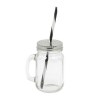 Mason jar 40 cl avec paille (+Sticker jet d'encre SJ11)
