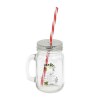 Mason jar 40 cl avec paille (+Sticker jet d'encre SJ11)