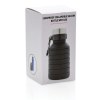 Bouteille en silicone pliable étanche avec couvercle