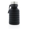 Bouteille en silicone pliable étanche avec couvercle