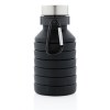 Bouteille en silicone pliable étanche avec couvercle