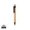 Stylo en bambou avec clip en fibre de paille