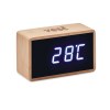 MIRI CLOCK - Réveil LED boîtier en bambou