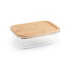 PORTOBELLO. Lunch Box. Boîte hermétique en verre borosilicaté et couvercle en bambou 1000 mL