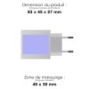 SHI - TURBO CHARGEUR SECTEUR 4 USB 5A - BLANC