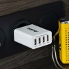 SHI - TURBO CHARGEUR SECTEUR 4 USB 5A - BLANC