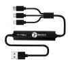 SAYO - CÂBLE USB 3 EN 1 AVEC FONCTION BATTERIE DE SECOURS 2600 mAh