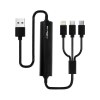 SAYO - CÂBLE USB 3 EN 1 AVEC FONCTION BATTERIE DE SECOURS 2600 mAh